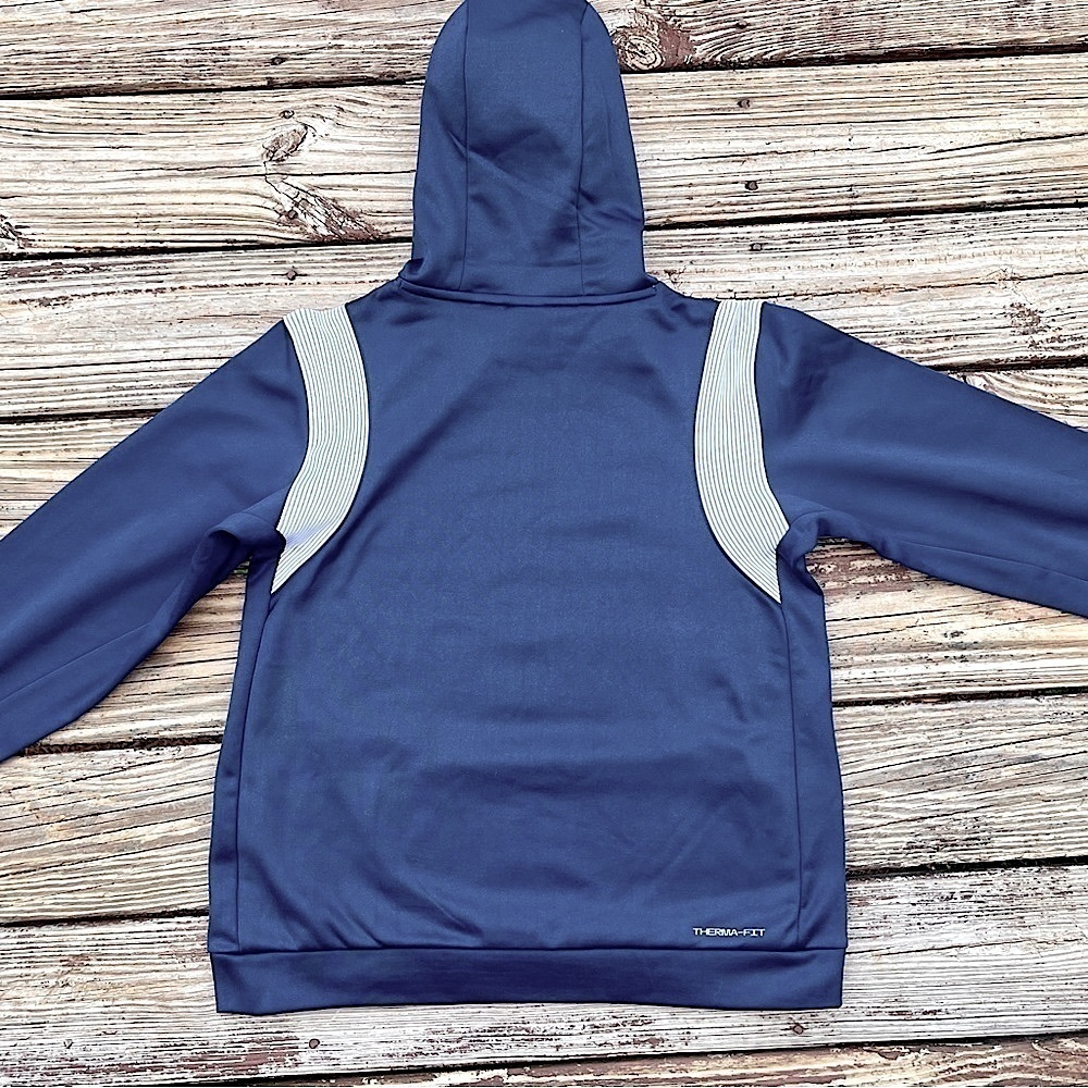 Nike Therma Fit On Field Hoodie Navy White XL - Picture 3 of 7